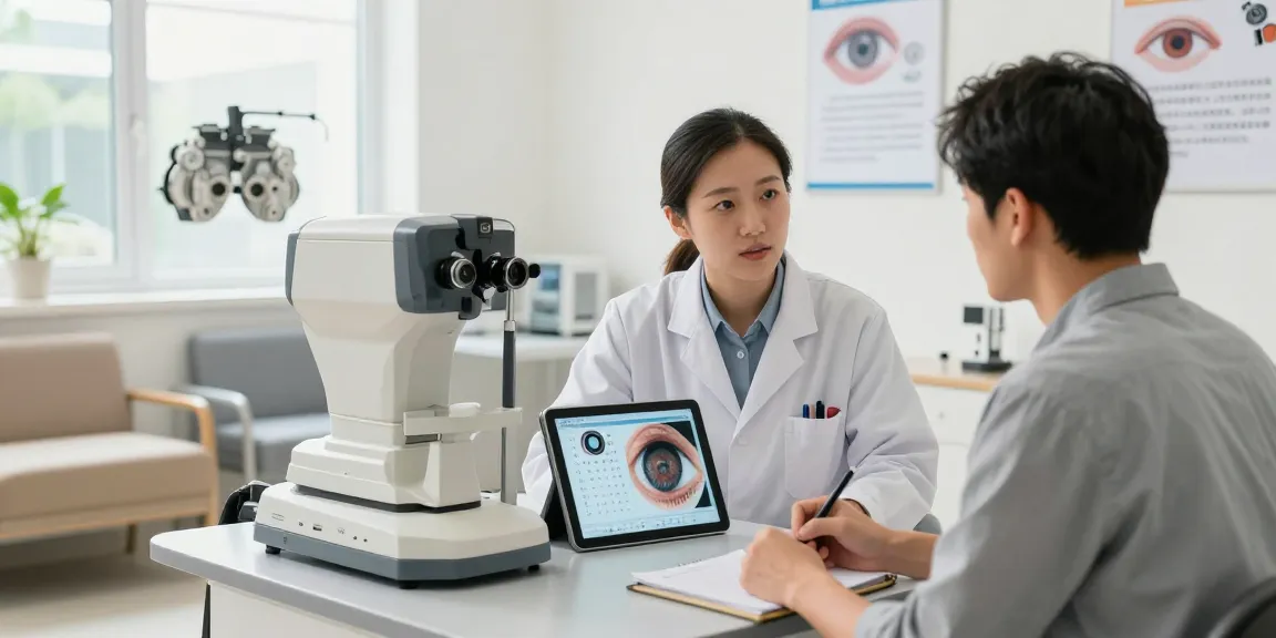 Patient receiving personalized eye care consultation at SNU Eye Clinic in Seoul, showcasing advanced vision correction options.